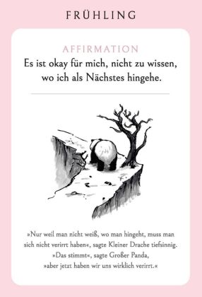 Großer Panda und Kleiner Drache Affirmationskarten