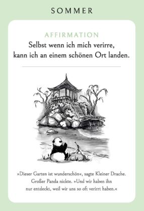 Großer Panda und Kleiner Drache Affirmationskarten