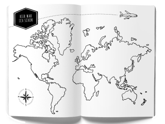 GuideMe Reisetagebuch Travel Diary "Weltkarte"