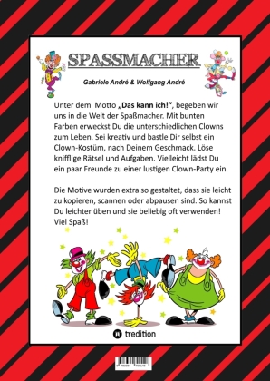 CRAFTBOOK - CLOWNS - LUSTIGE MOTIVE - KNIFFLIGE RÄTSEL - SPANNENDE AUFGABEN - WISSENSWERTES - AUSMALVORLAGEN - STORYTELLING - TUTORIAL