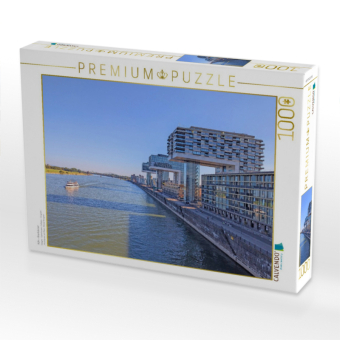 CALVENDO Puzzle Köln - Kranhäuser | 1000 Teile Lege-Größe 64x48cm Foto-Puzzle für glückliche Stunden