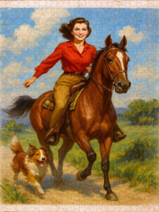 CALVENDO Puzzle Kurzer Galopp nach Hause | 2000 Teile Lege-Größe 90x67cm Foto-Puzzle für glückliche Stunden