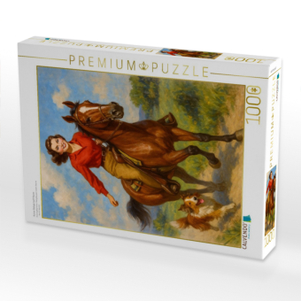 CALVENDO Puzzle Kurzer Galopp nach Hause | 1000 Teile Lege-Größe 64x48cm Foto-Puzzle für glückliche Stunden