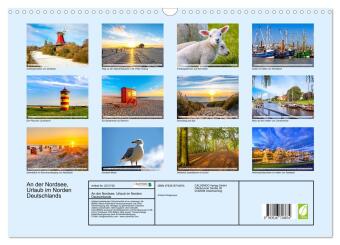 An der Nordsee, Urlaub im Norden Deutschlands (Wandkalender 2026 DIN A3 quer), CALVENDO Monatskalender