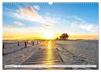 An der Nordsee, Urlaub im Norden Deutschlands (Wandkalender 2026 DIN A3 quer), CALVENDO Monatskalender