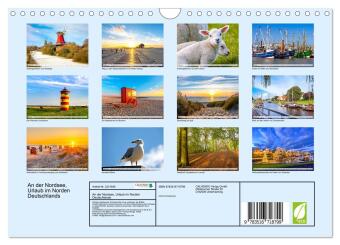 An der Nordsee, Urlaub im Norden Deutschlands (Wandkalender 2026 DIN A4 quer), CALVENDO Monatskalender