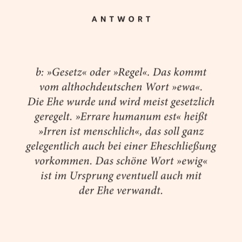 Hochzeit. Das Quiz