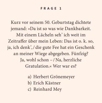50. Geburtstag. Das Quiz