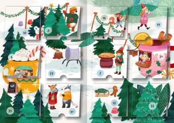 Mein Adventskalender mit Stickern - Im Winterwald