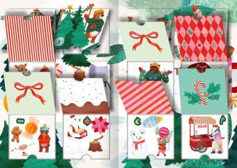 Mein Adventskalender mit Stickern - Im Winterwald