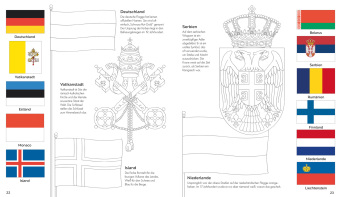 Bunte Flaggen aus aller Welt Erkennen, Verstehen und Ausmalen
