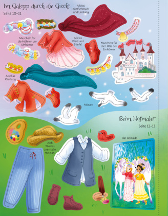 Mein Anziehpuppen-Stickerbuch: Prinzessinnen im Einhornland