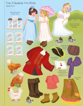 Mein Anziehpuppen-Stickerbuch Glitzer-Märchen: Cinderella