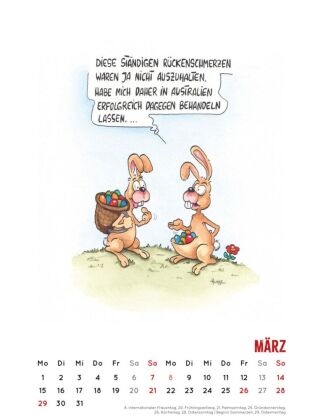 Handicaps 2027: Monatskalender für die Wand