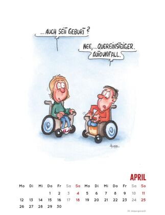 Handicaps 2027: Monatskalender für die Wand