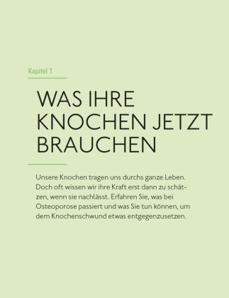 Ernährung für starke Knochen gegen Osteoporose