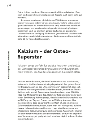 Ernährung für starke Knochen gegen Osteoporose