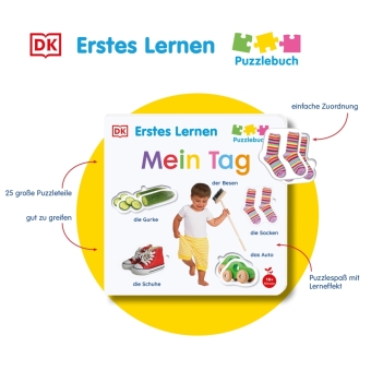 Erstes Lernen Puzzlebuch. Mein Tag