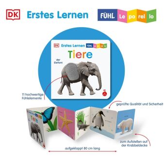 Erstes Lernen Fühl-Leporello. Tiere