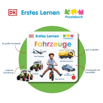 Erstes Lernen Puzzlebuch. Fahrzeuge