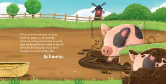 Nanu, welches Tier versteckt sich hier? Ein Bauernhof-Puzzle-Buch