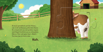 Nanu, welches Tier versteckt sich hier? Ein Bauernhof-Puzzle-Buch