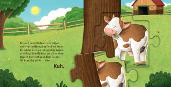 Nanu, welches Tier versteckt sich hier? Ein Bauernhof-Puzzle-Buch
