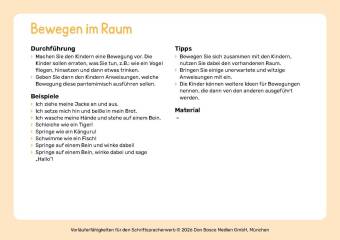 Vorläuferfähigkeiten für den Schriftspracherwerb, m. 1 Beilage