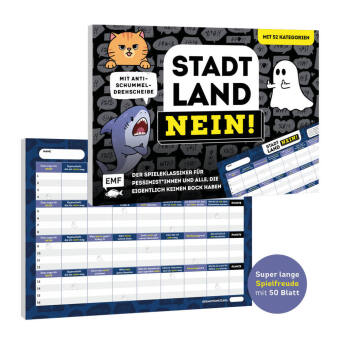 Stadt, Land, NEIN! - Der Spieleklassiker für Pessimist*innen und alle, die eigentlich keinen Bock haben