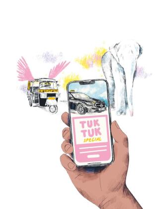 Der Rikscha-Fahrer, der dir das Glück zeigt
