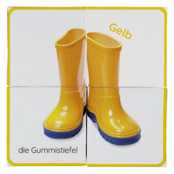 Erstes Lernen Würfelpuzzle. Farben