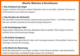 Wer wärst du ohne deine Sorgen?