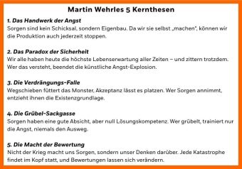 Wer wärst du ohne deine Sorgen?
