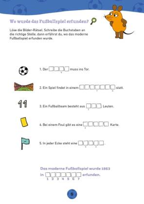Frag doch mal ... die Maus: Der Fußball-Rätselblock mit der Maus