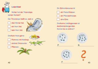 LESEMAUS zum Lesenlernen Sammelbände: Spannende Dinosaurier-Silben-Geschichten