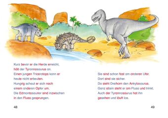 LESEMAUS zum Lesenlernen Sammelbände: Spannende Dinosaurier-Silben-Geschichten