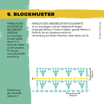 Granny Square Muster Häkel-Karten (Deutsche Ausgabe)