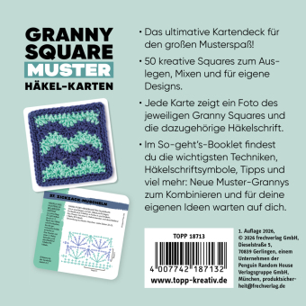 Granny Square Muster Häkel-Karten (Deutsche Ausgabe)