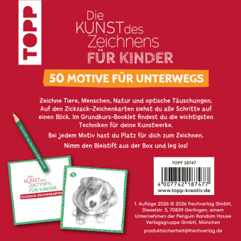 Die Kunst des Zeichnens für Kinder Zickzack-Zeichenkarten