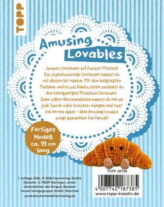 Amusing Lovables Häkelset Jacques Croissant