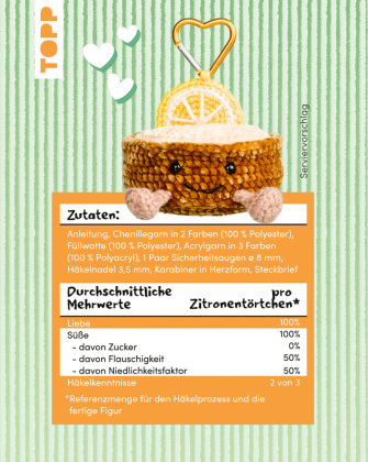 Amusing Lovables Häkelset Tarta Limone