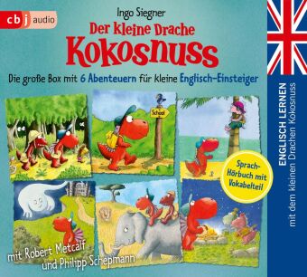 Englisch lernen mit dem kleinen Drachen Kokosnuss - Die große Box mit 6 Abenteuern für kleine Englisch-Einsteiger,6 Audio-CD