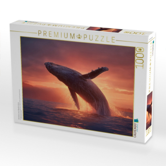 CALVENDO Puzzle Buckelwal, wenn Giganten tanzen | 1000 Teile Lege-Größe 64x48cm Foto-Puzzle für glückliche Stunden
