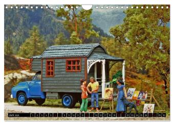 Miniaturwelten des Campings (Wandkalender 2026 DIN A4 quer), CALVENDO Monatskalender