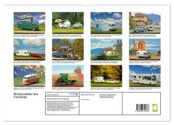 Miniaturwelten des Campings (hochwertiger Premium Wandkalender 2026 DIN A2 quer), Kunstdruck in Hochglanz