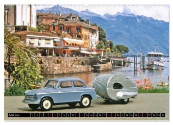 Miniaturwelten des Campings (hochwertiger Premium Wandkalender 2026 DIN A2 quer), Kunstdruck in Hochglanz