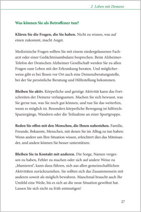 Demenz - der kompakte Ratgeber