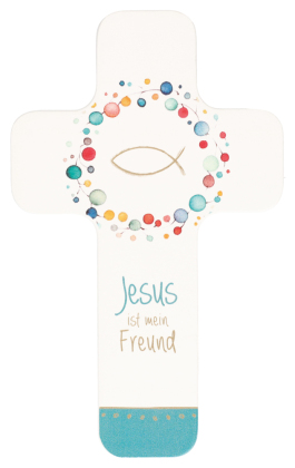 Kinderholzkreuz Fisch 18 cm 