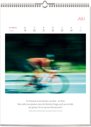 Literarischer Fahrrad Kalender 2027