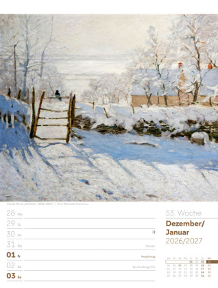 Kunstwelt Wochenplaner Kalender 2027 | Impressionismus und Klassische Moderne
